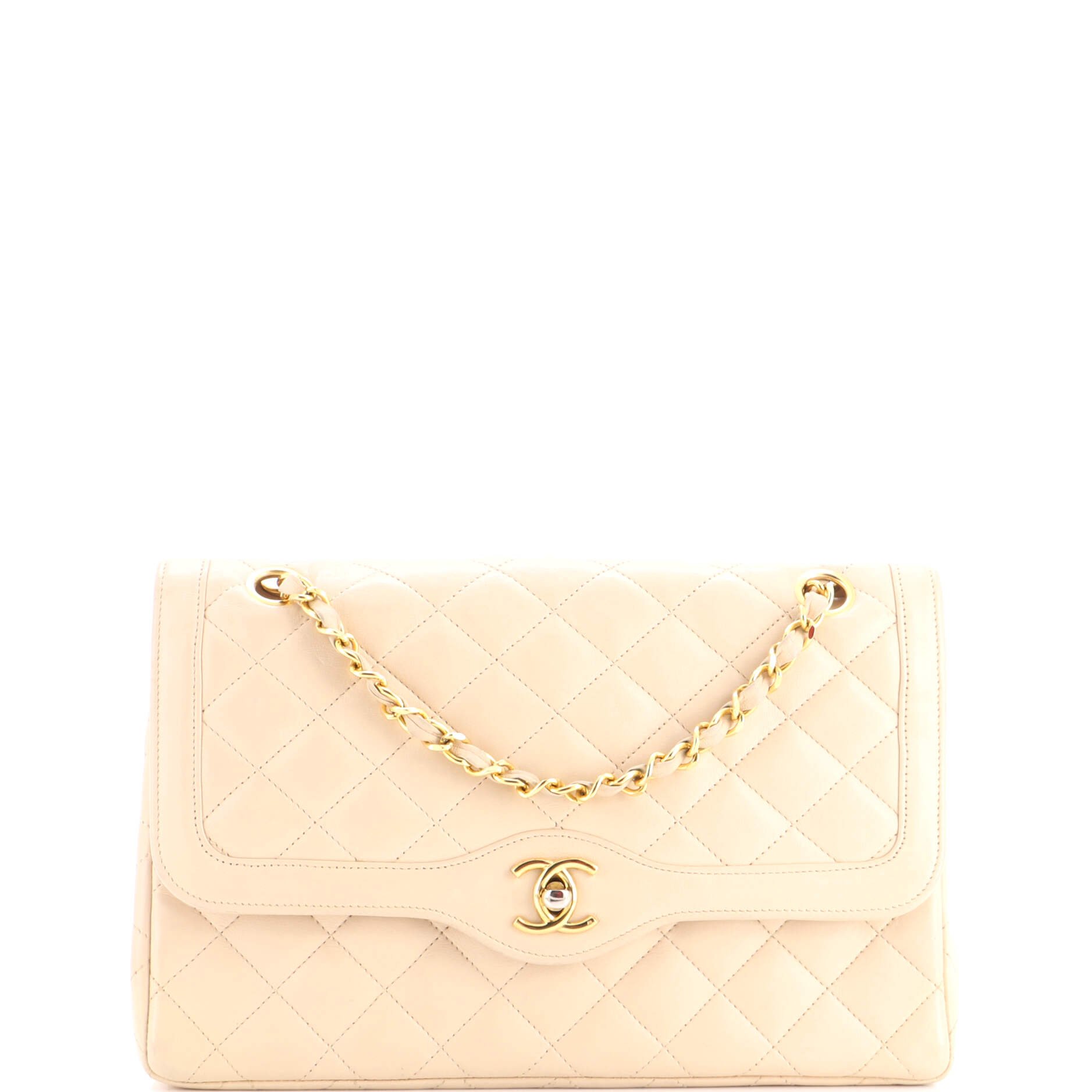 Vintage Classic Double Flap Bag Quilted Lambskin Medium