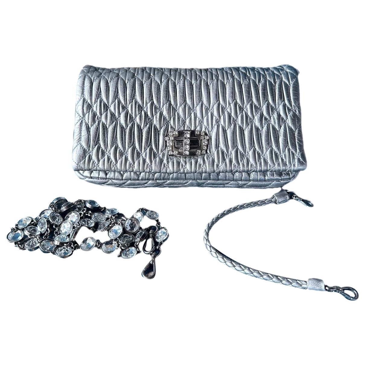 Miu Miu Miu Crystal leather handbag