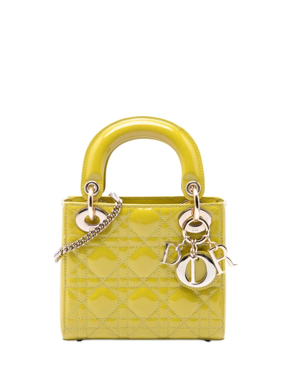 2021 Mini Patent Cannage Lady Dior satchel
