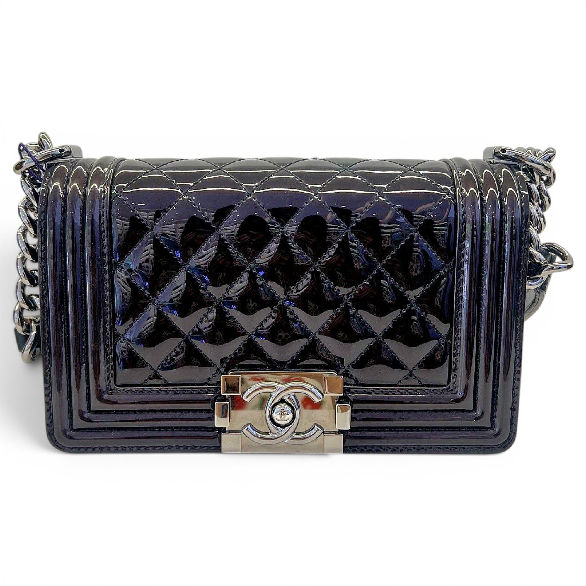 Boy patent leather crossbody bag