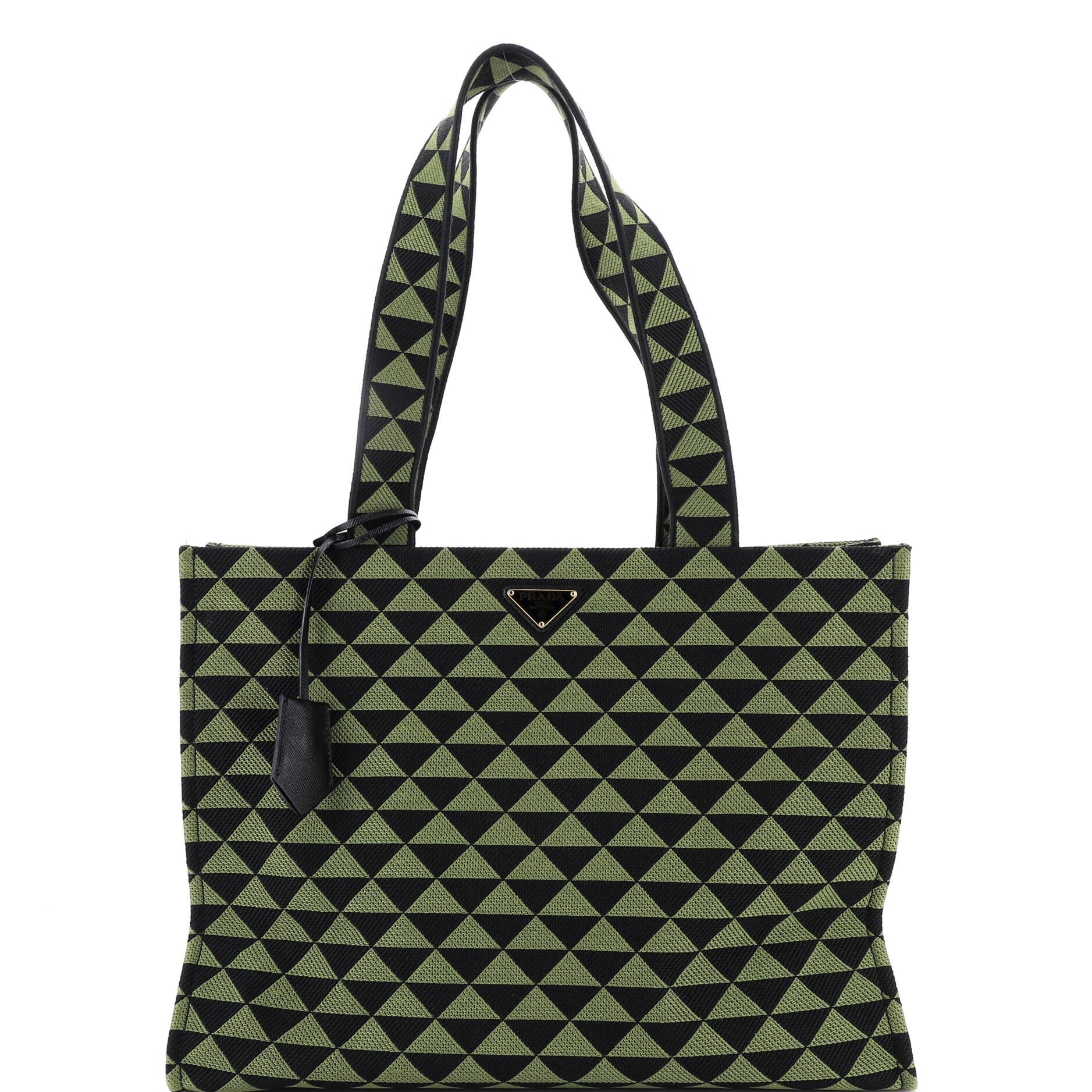 Prada Symbole Shopper Tote Jacquard Horizontal