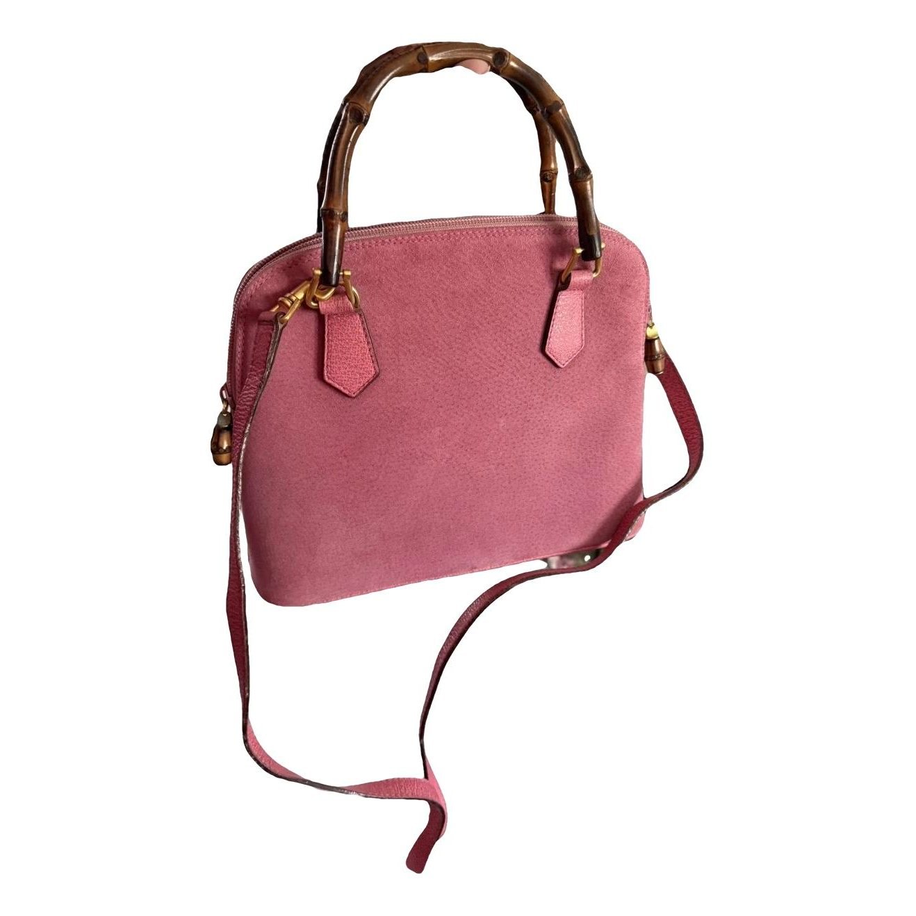 Bamboo leather crossbody bag