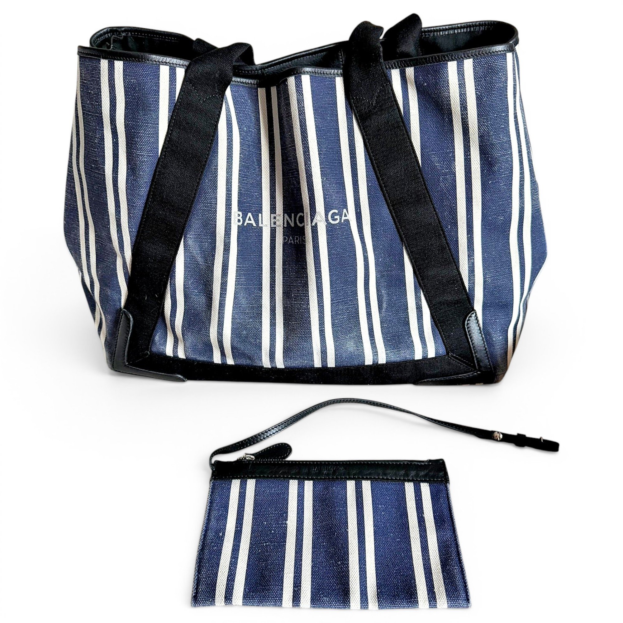 Navy cabas cloth tote