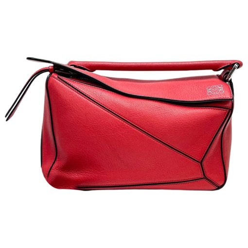 Puzzle leather handbag