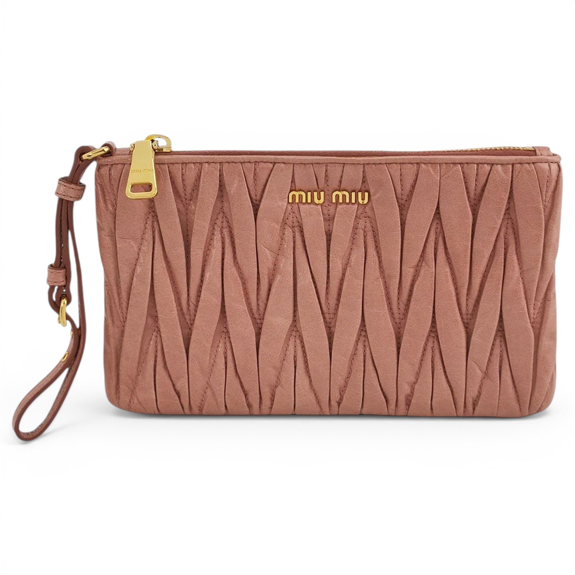 Leather clutch bag