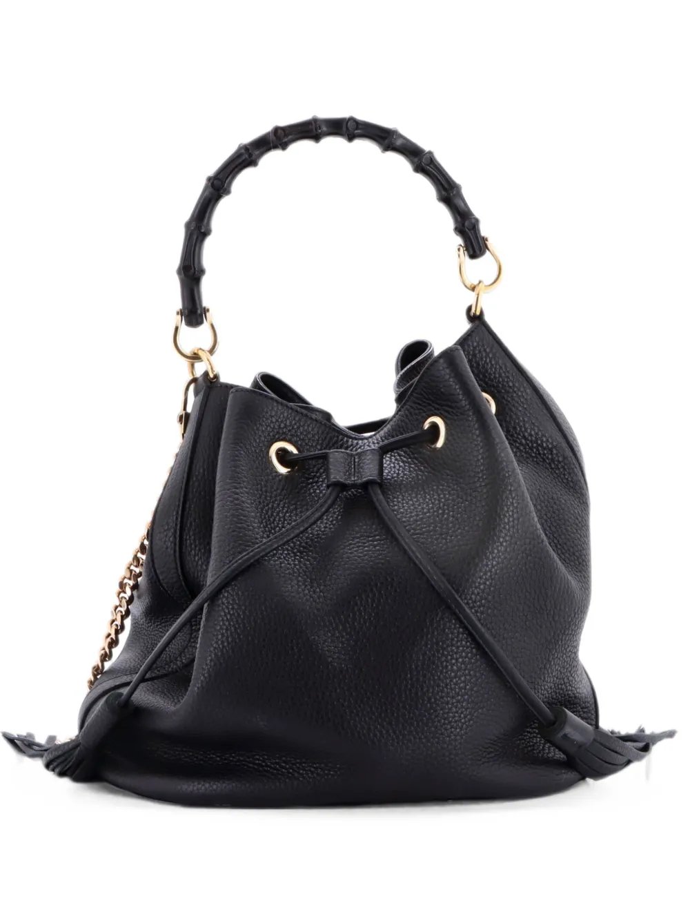 Miss Bamboo Leather Medium bucket bag