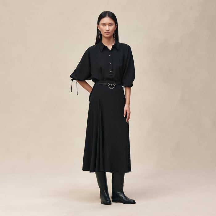 Noir Silk Blouse