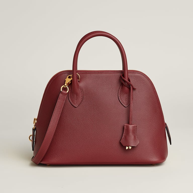 Hermès Bolide 25 cm calfskin Rouge H