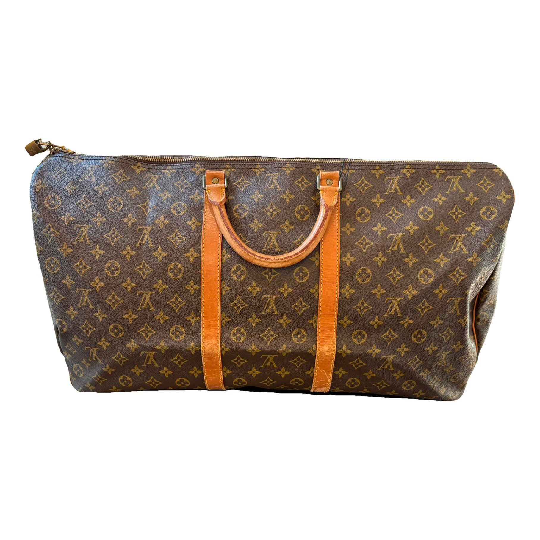 Keepall leather travel bag