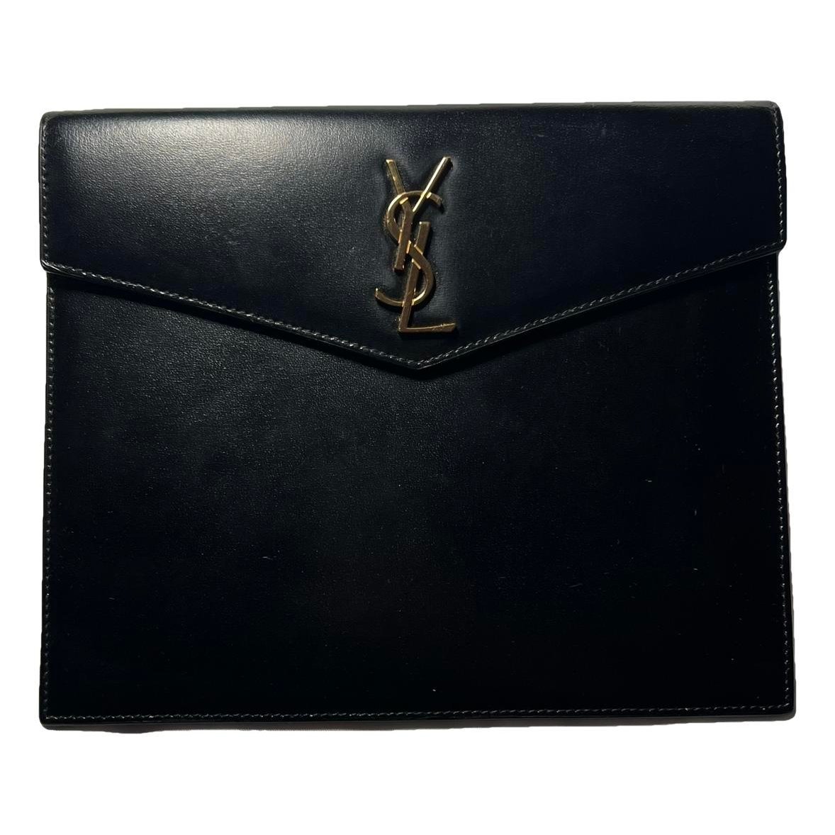 Leather clutch bag