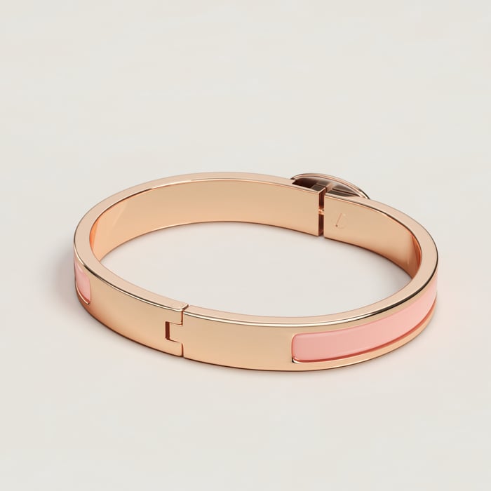 Rose Candeur Mini Clic Chaine d'Ancre Bracelet
