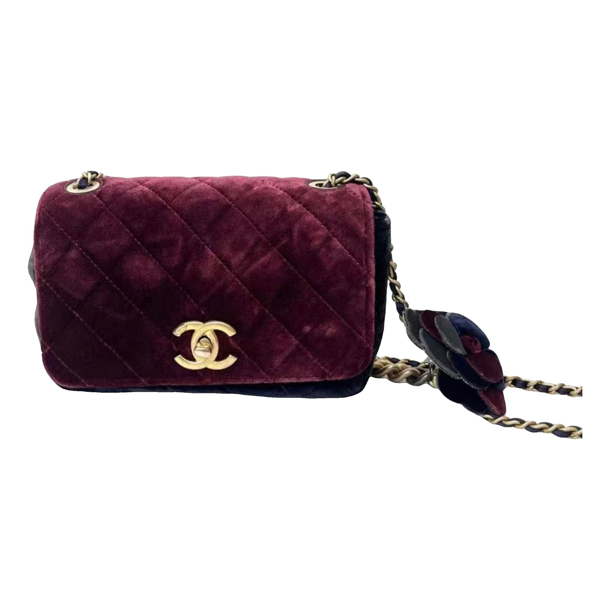 Wallet On Chain velvet crossbody bag