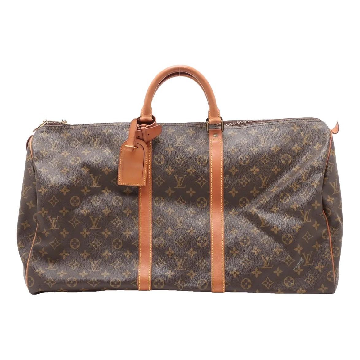 Keepall leather travel bag