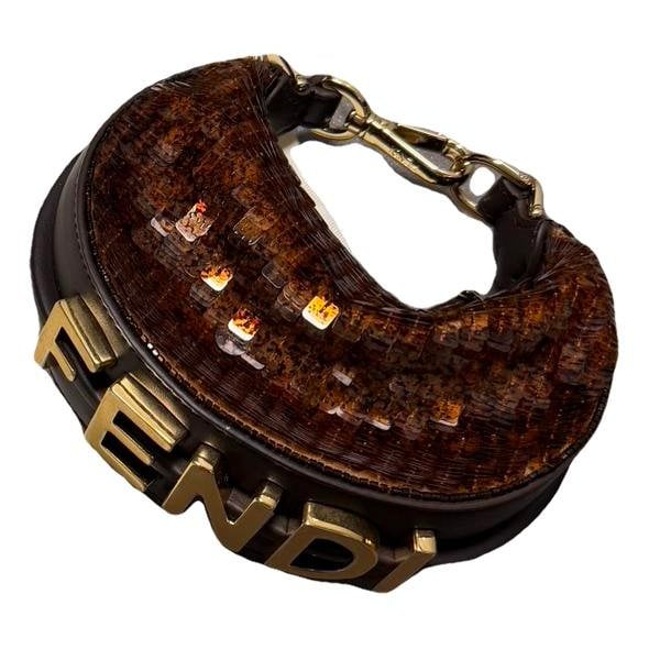 Fendigraphy leather handbag