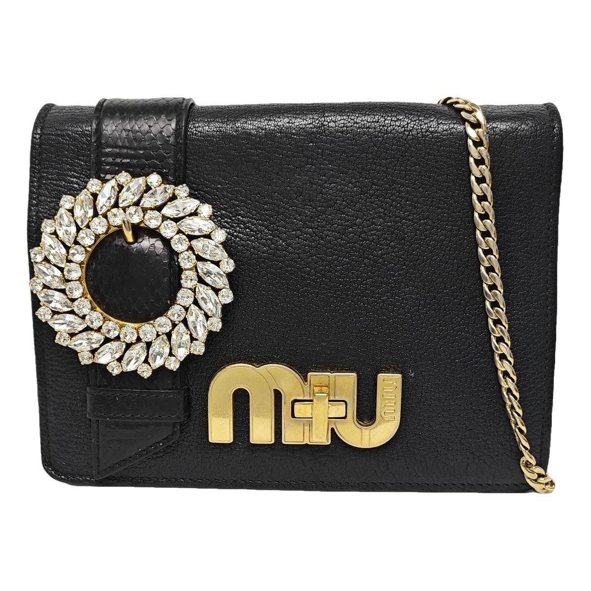 My Miu leather handbag