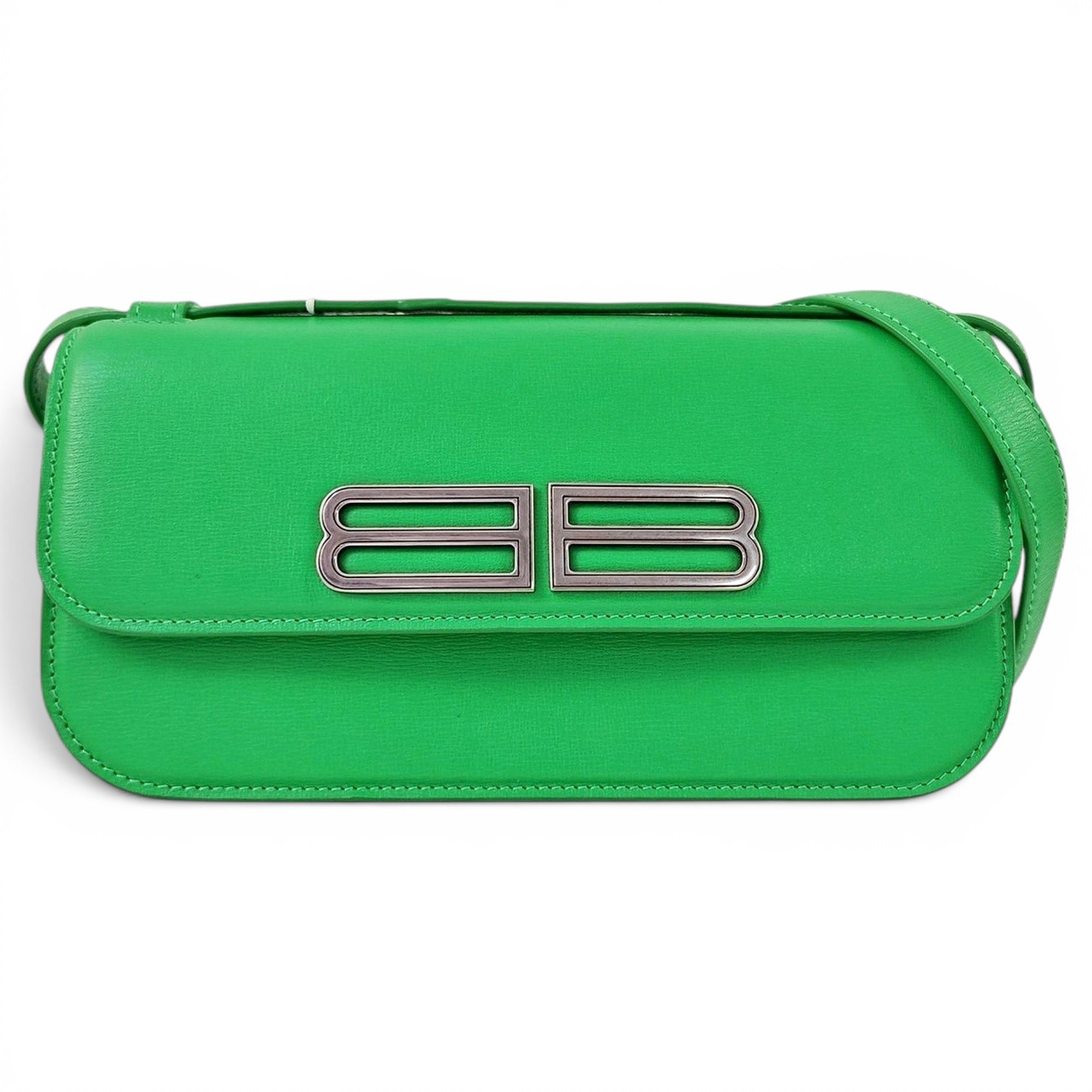BB chain leather handbag