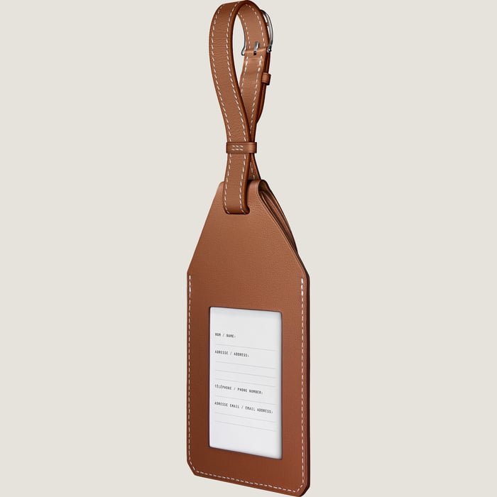 Gold Apple Airtag Hermès Travel Tag