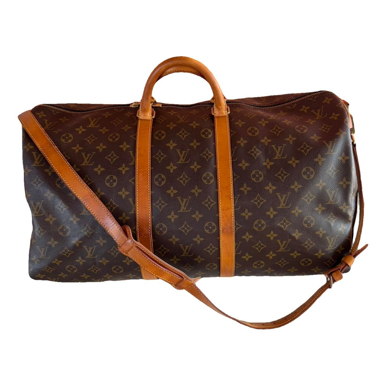 Keepall leather travel bag
