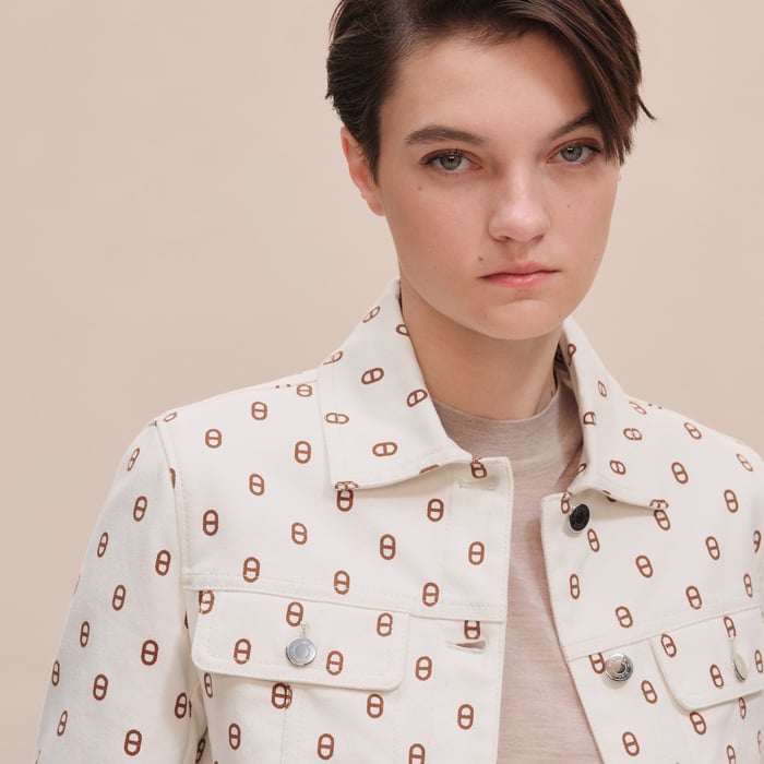Marron Fauve "Chaine d'Ancre" Denim Jacket