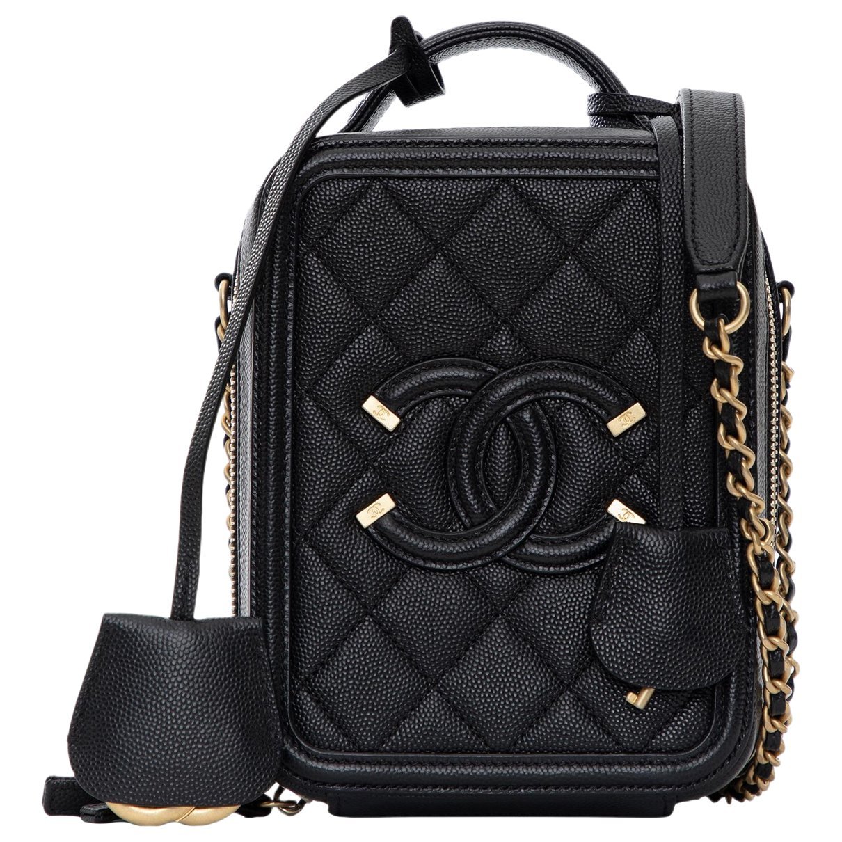 Vanity leather crossbody bag