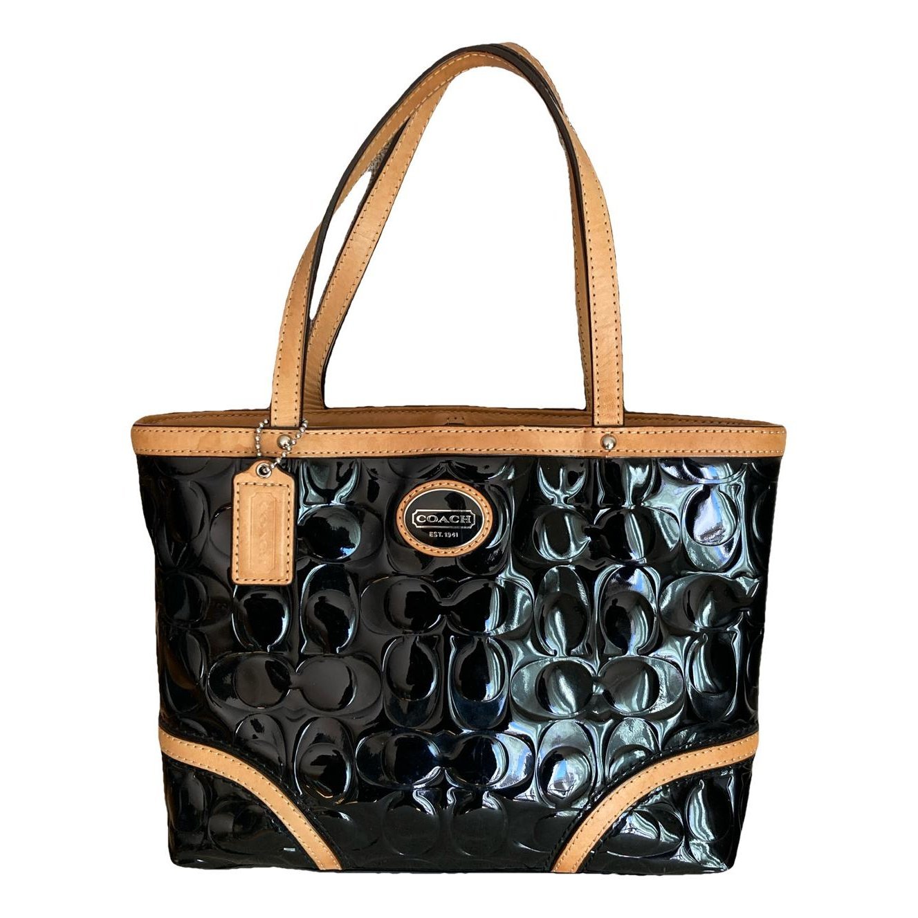 Patent leather tote