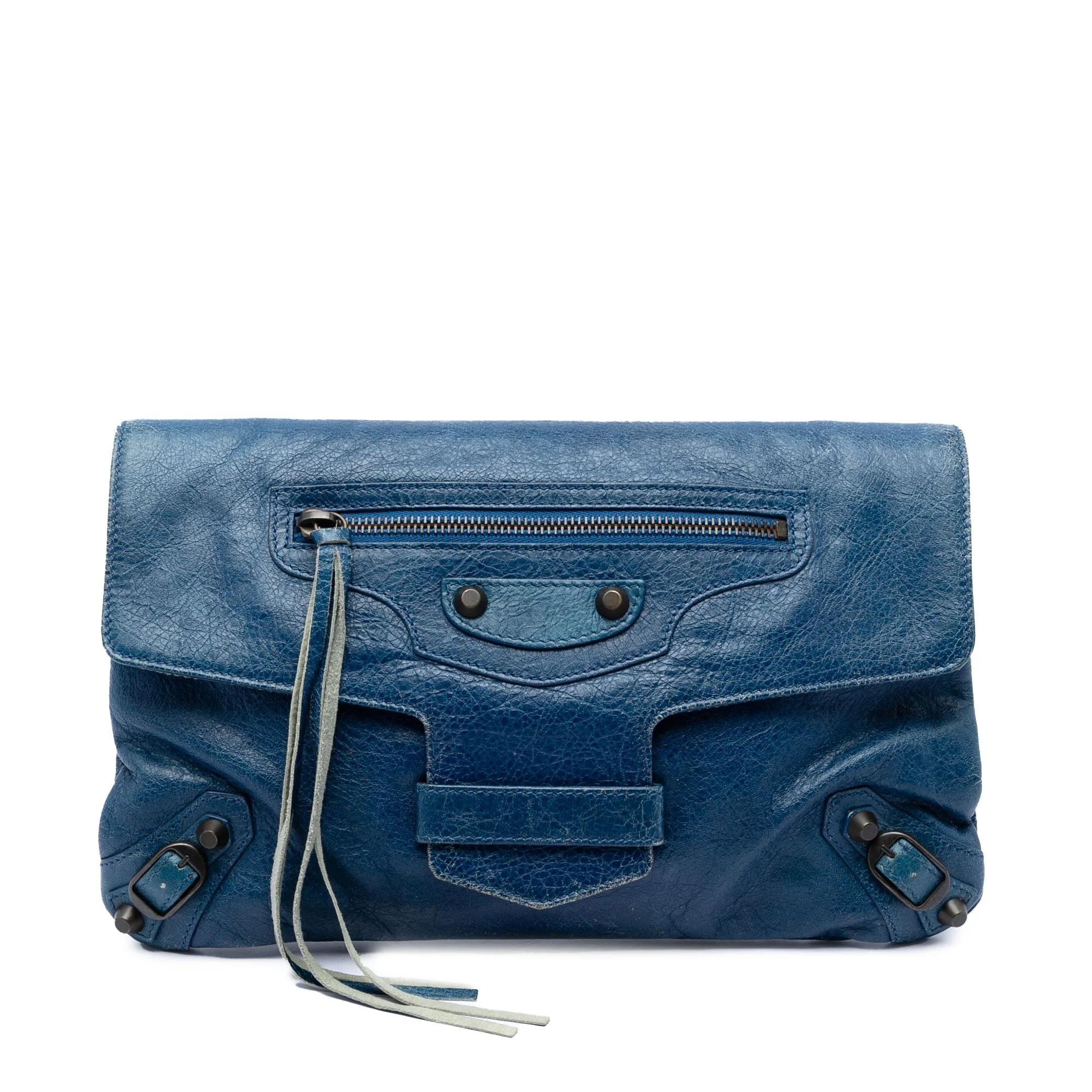 Envelop leather handbag