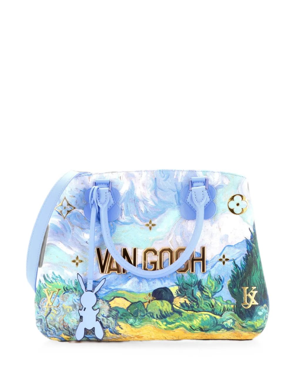 Montaigne Handbag Limited Edition Jeff Koons Van Gogh Print Canvas MM satchel