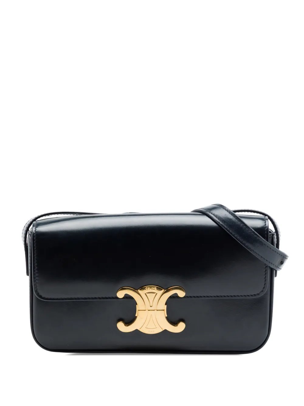 Celine 2021 Shiny Calfskin Triomphe Claude shoulder bag