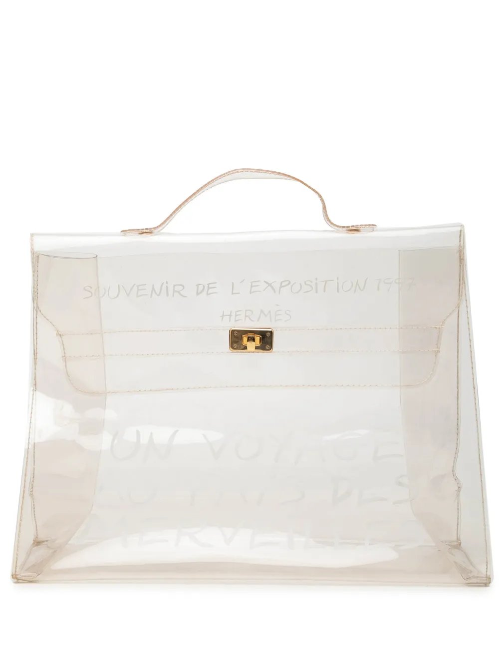 20th Century Vinyl Souvenir De L Exposition Kelly handbag