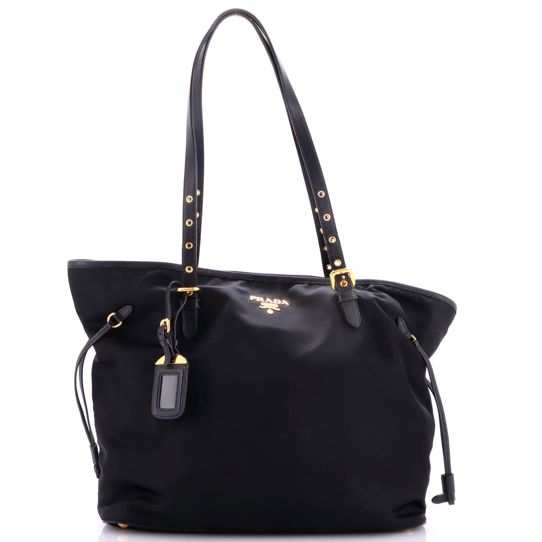 Belted Tote Tessuto and Leather Medium