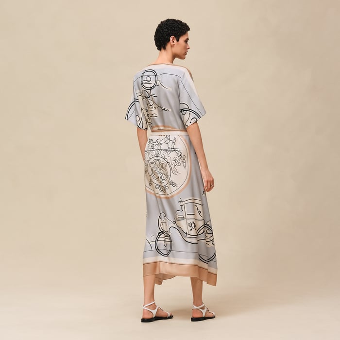 Gris Paruline "Ex-libris a Main Levee" Caftan