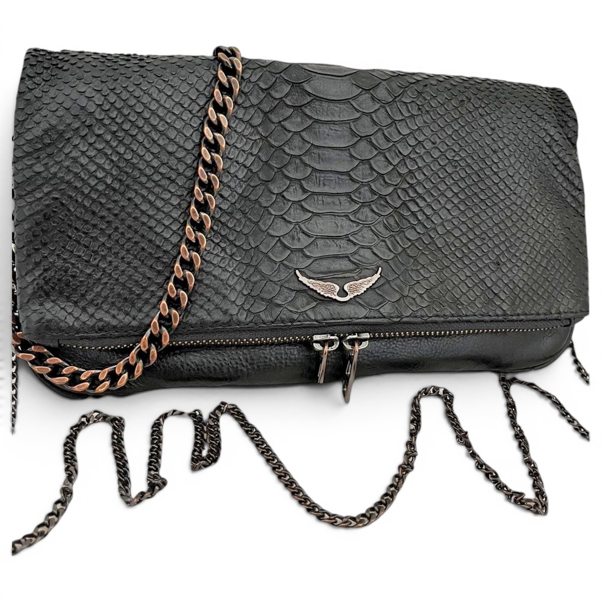 Rock leather crossbody bag