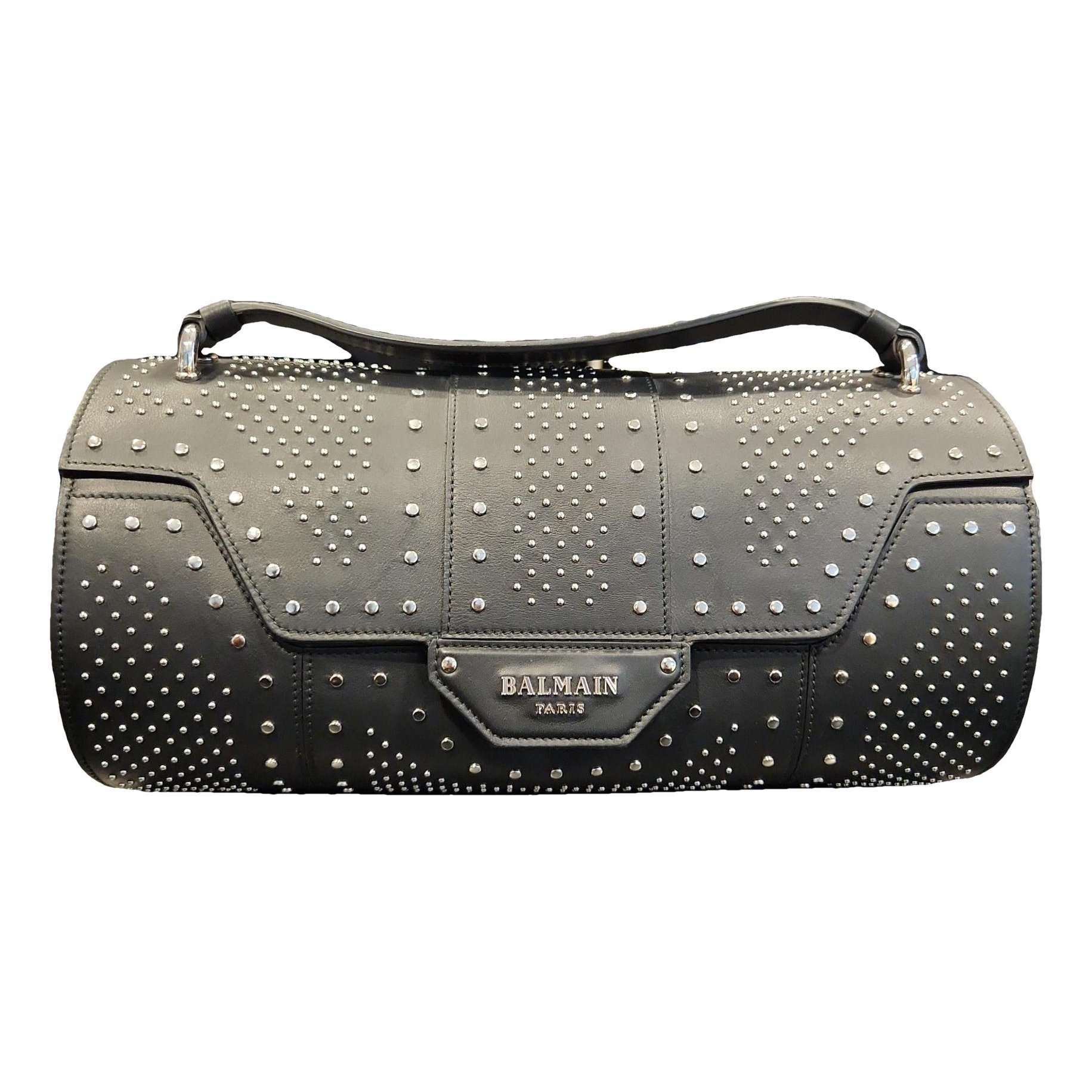 Leather clutch bag