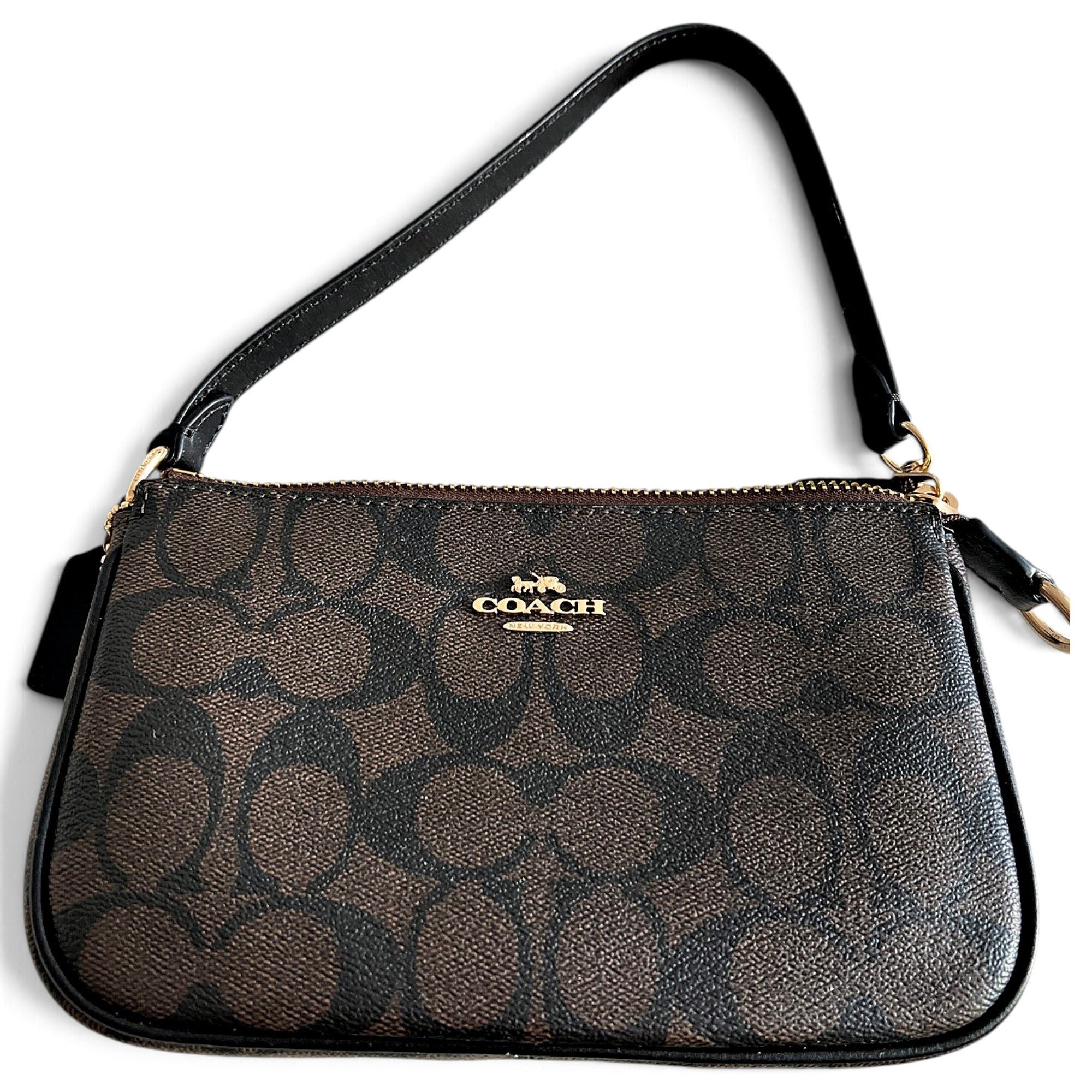 Leather clutch bag