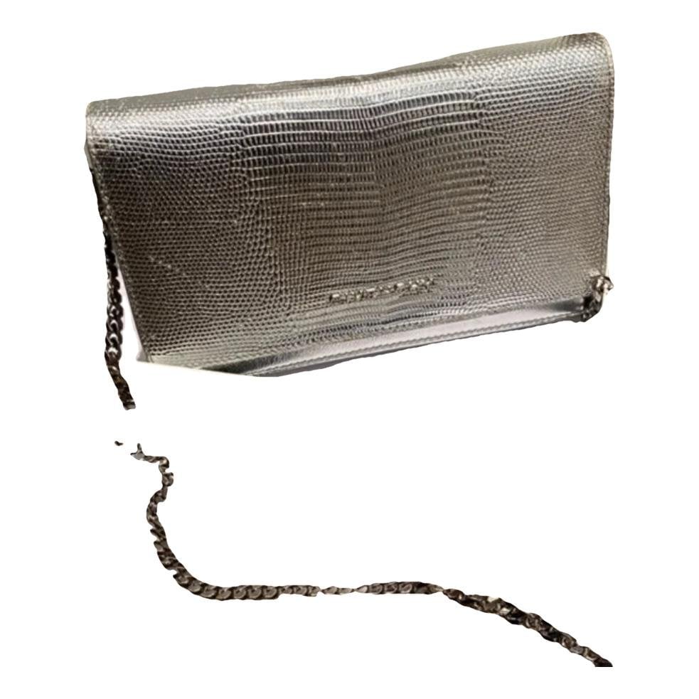 Leather clutch bag