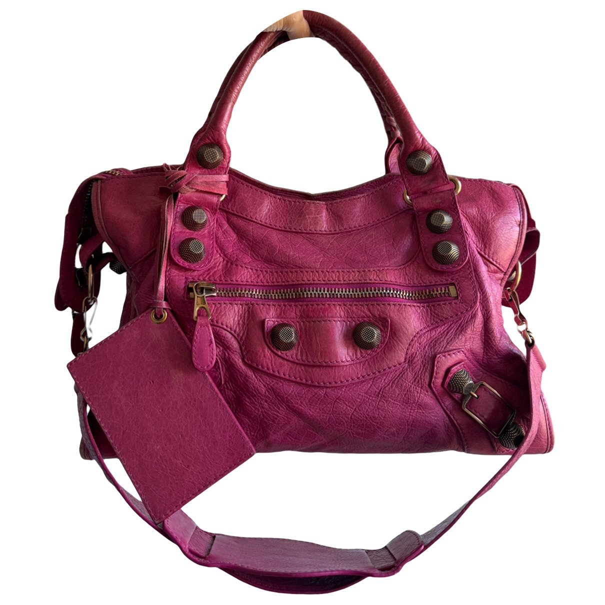 City leather handbag