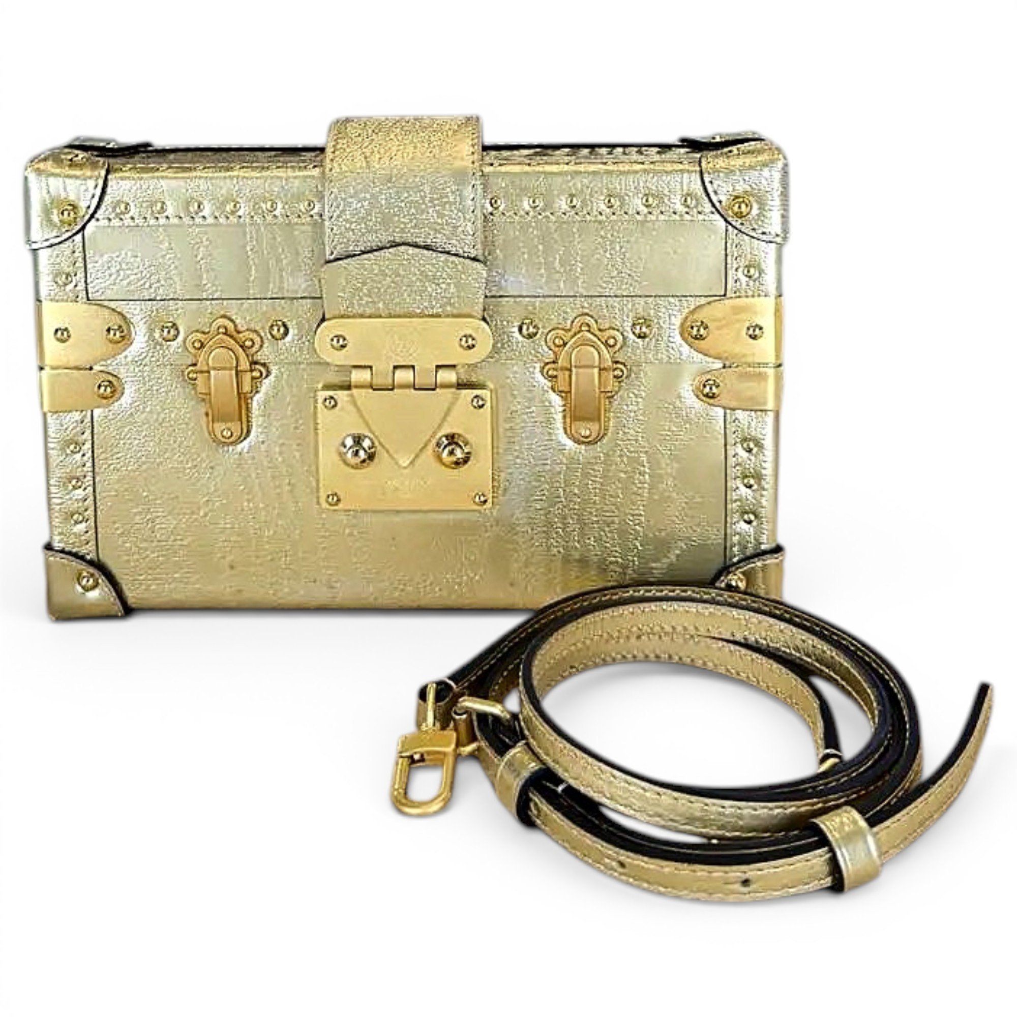 Petite Malle leather crossbody bag
