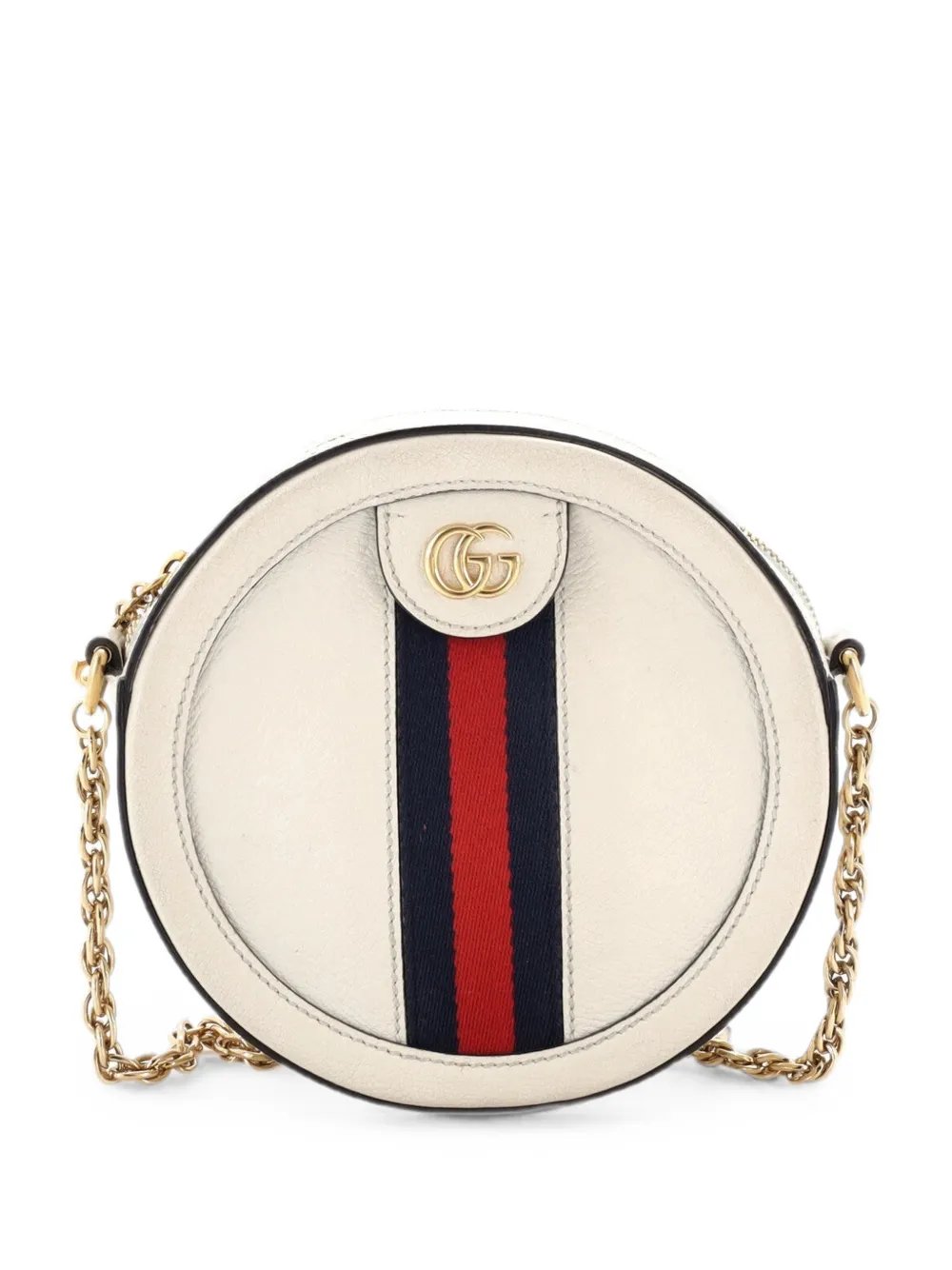 Ophidia Round Shoulder Bag Leather Mini crossbody bag