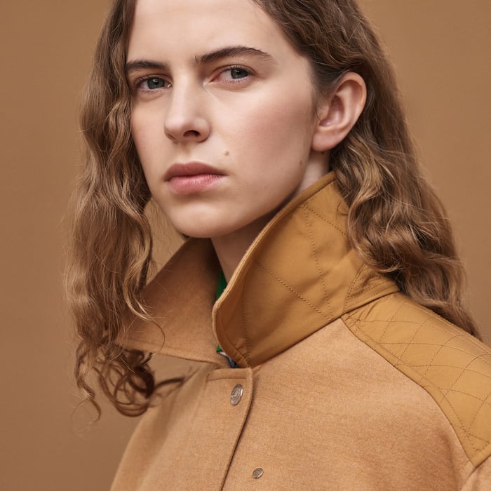 Beige Blond "Chaine d'Ancre" Short Coat