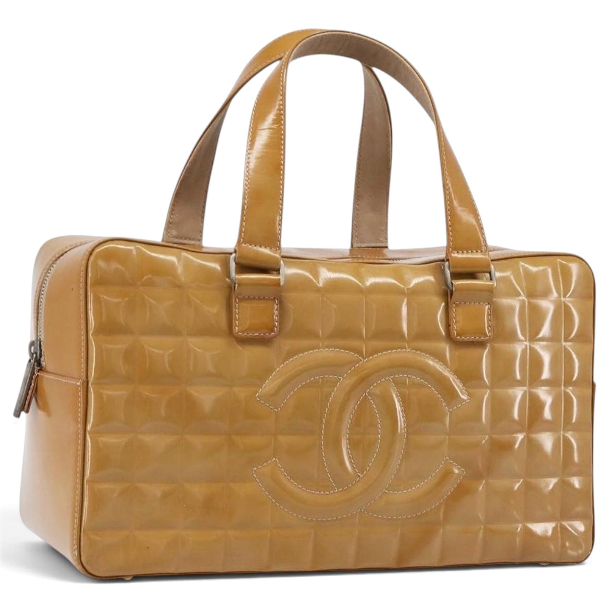 Patent leather handbag