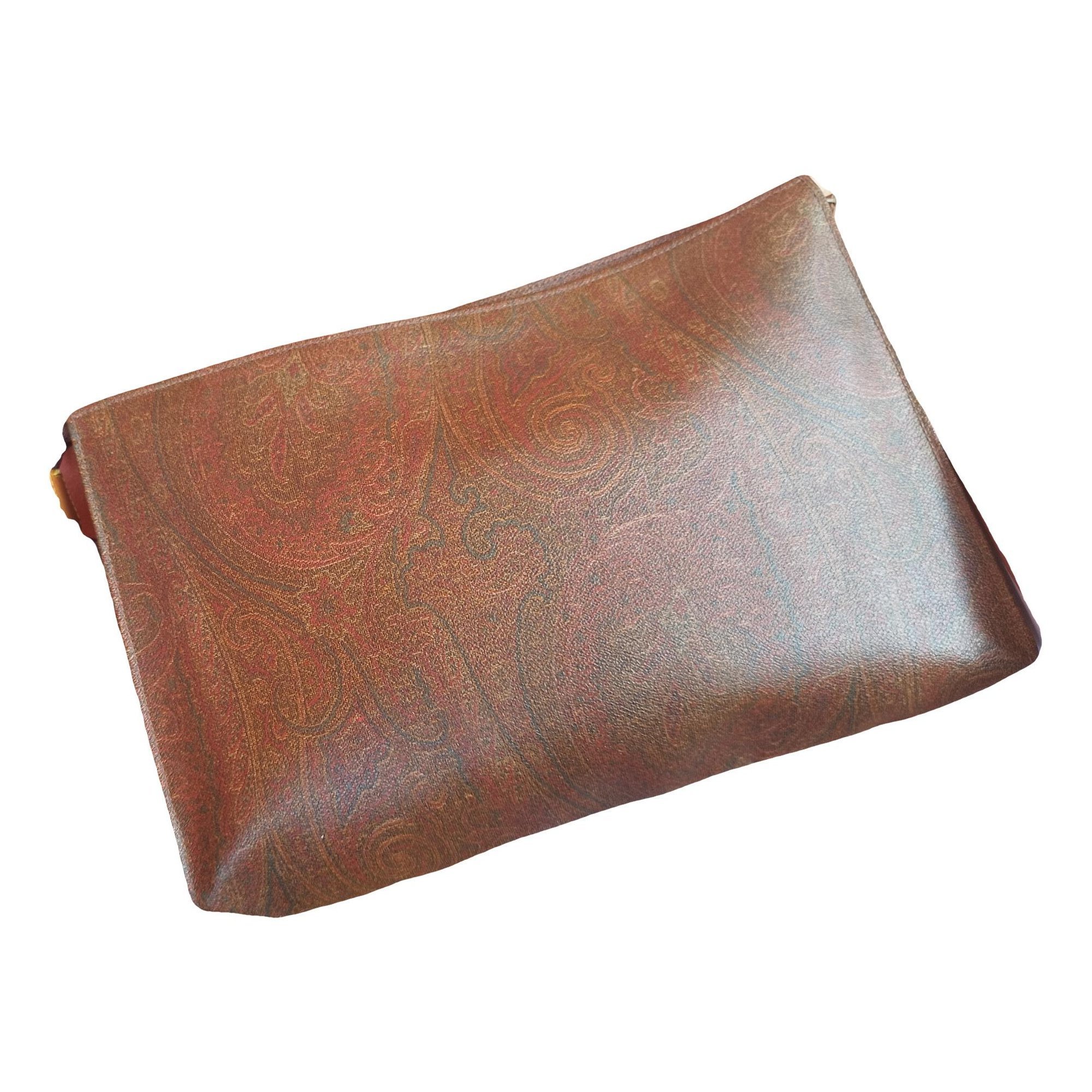 Leather clutch bag