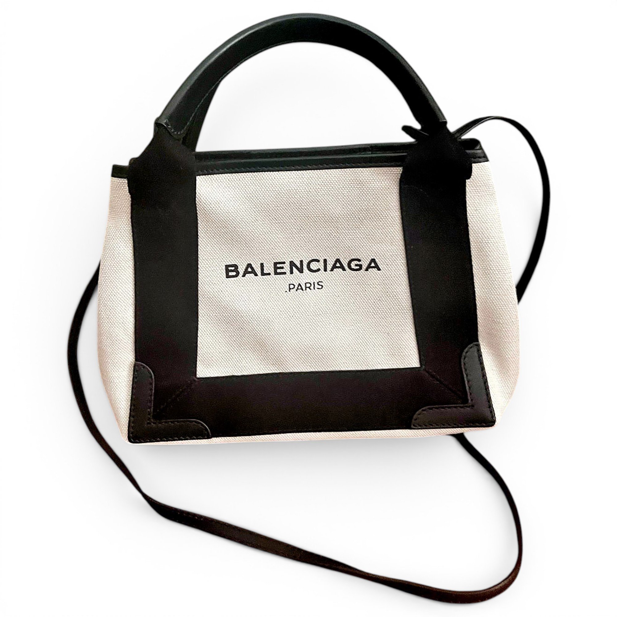 Navy cabas cloth crossbody bag