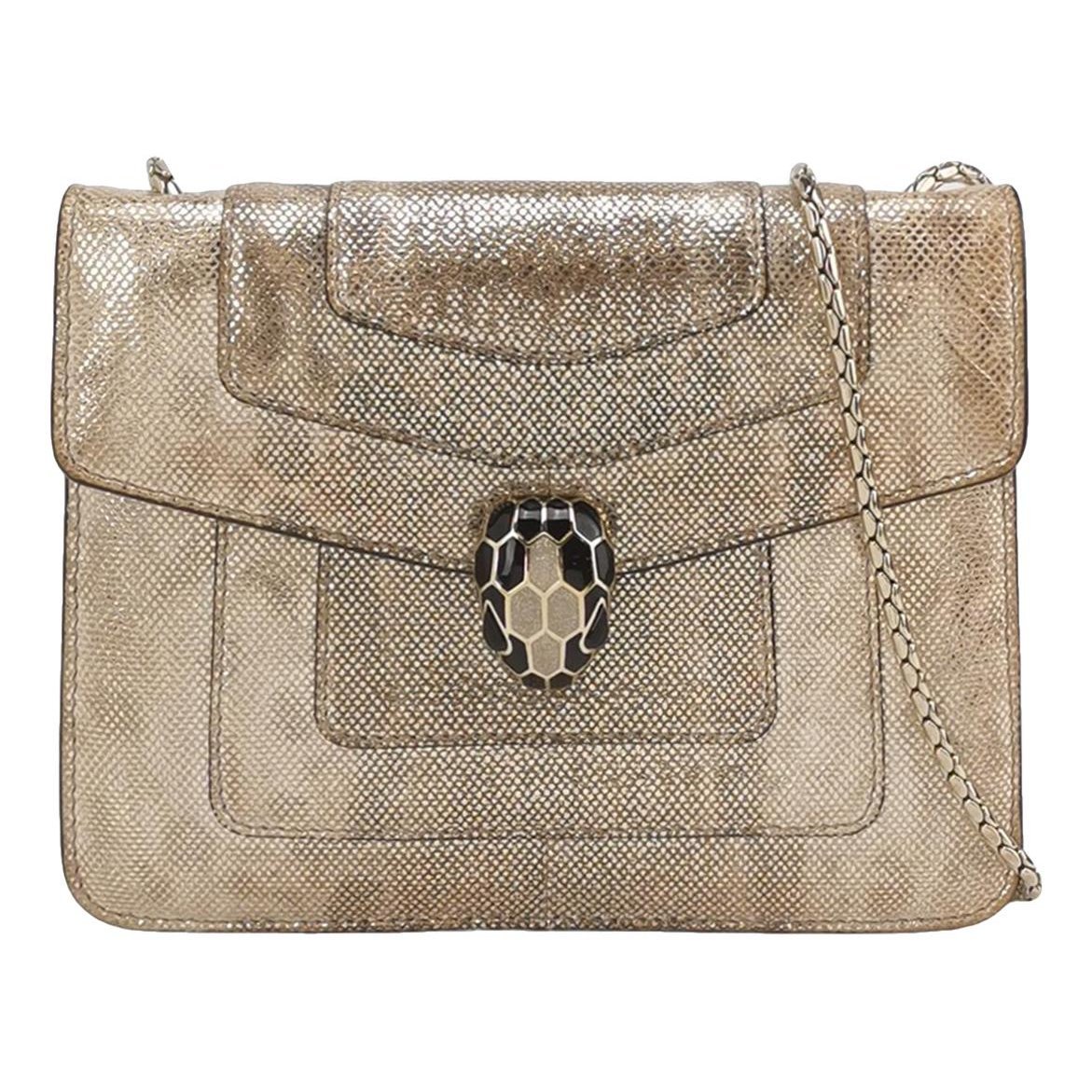 Serpenti leather handbag