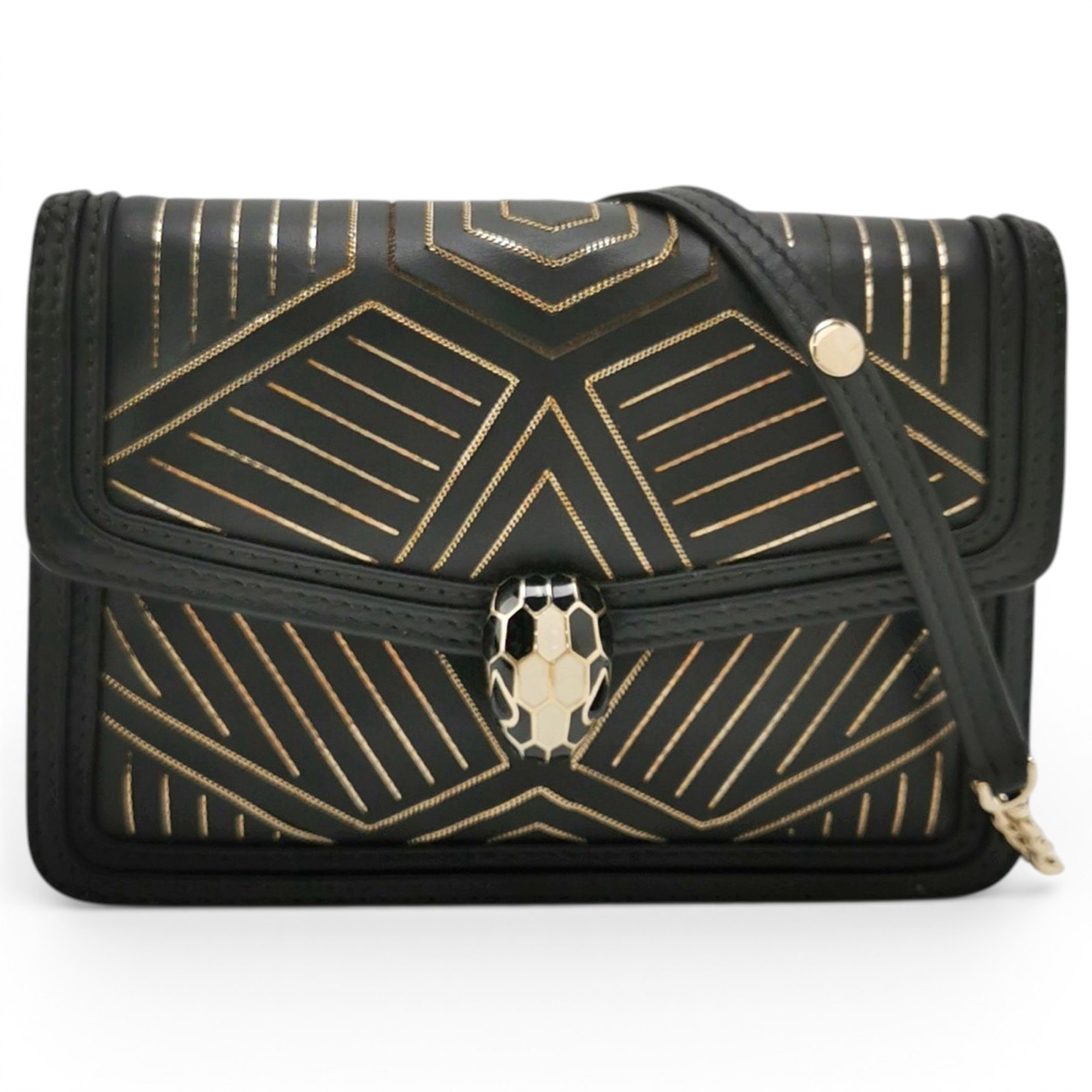 Bvlgari Serpenti leather handbag