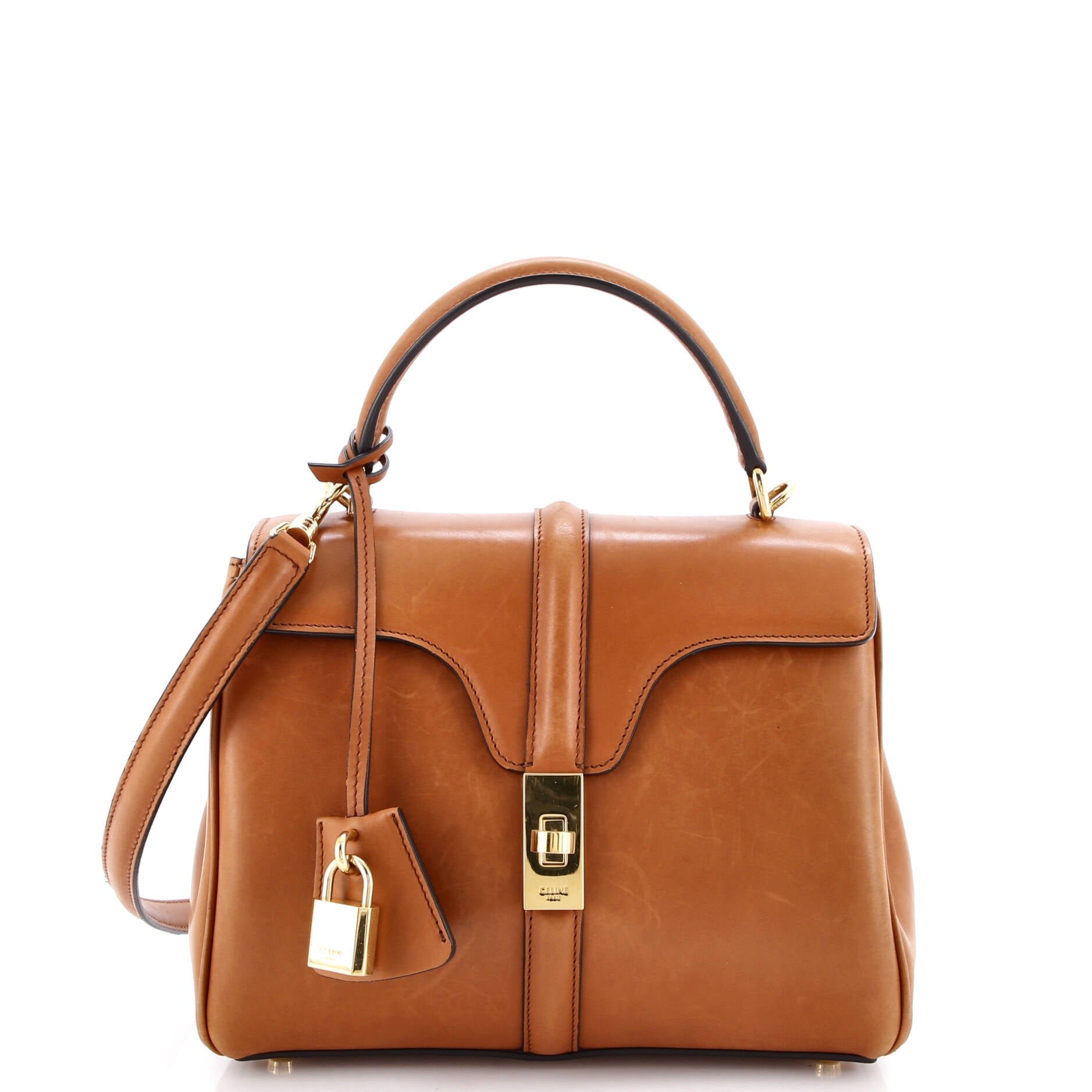 Celine 16 Top Handle Bag Smooth Calfskin Small
