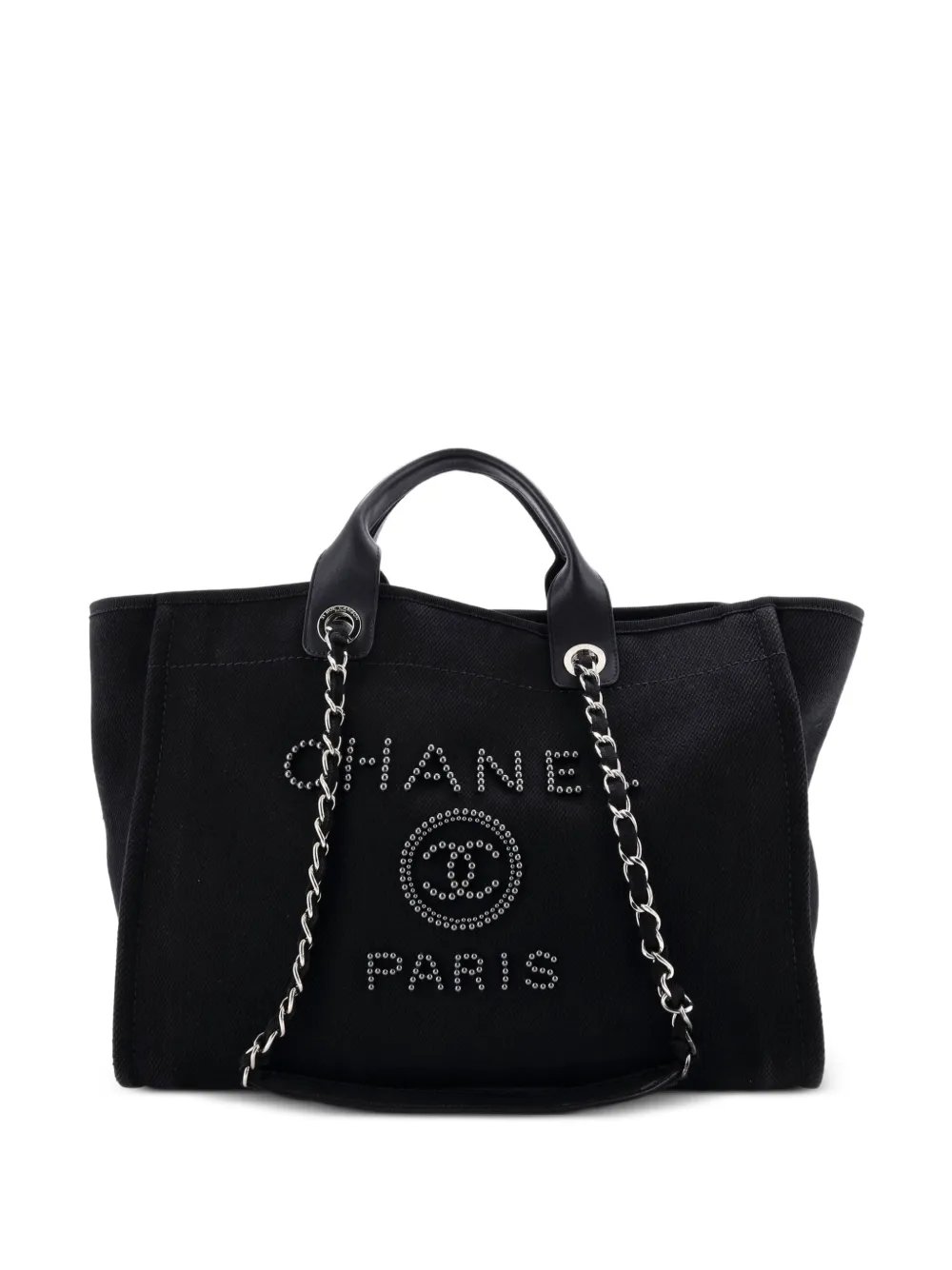 Deauville Pearl Embellished Canvas Medium tote bag