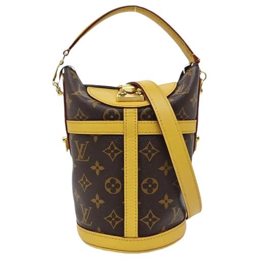 Duffle leather handbag