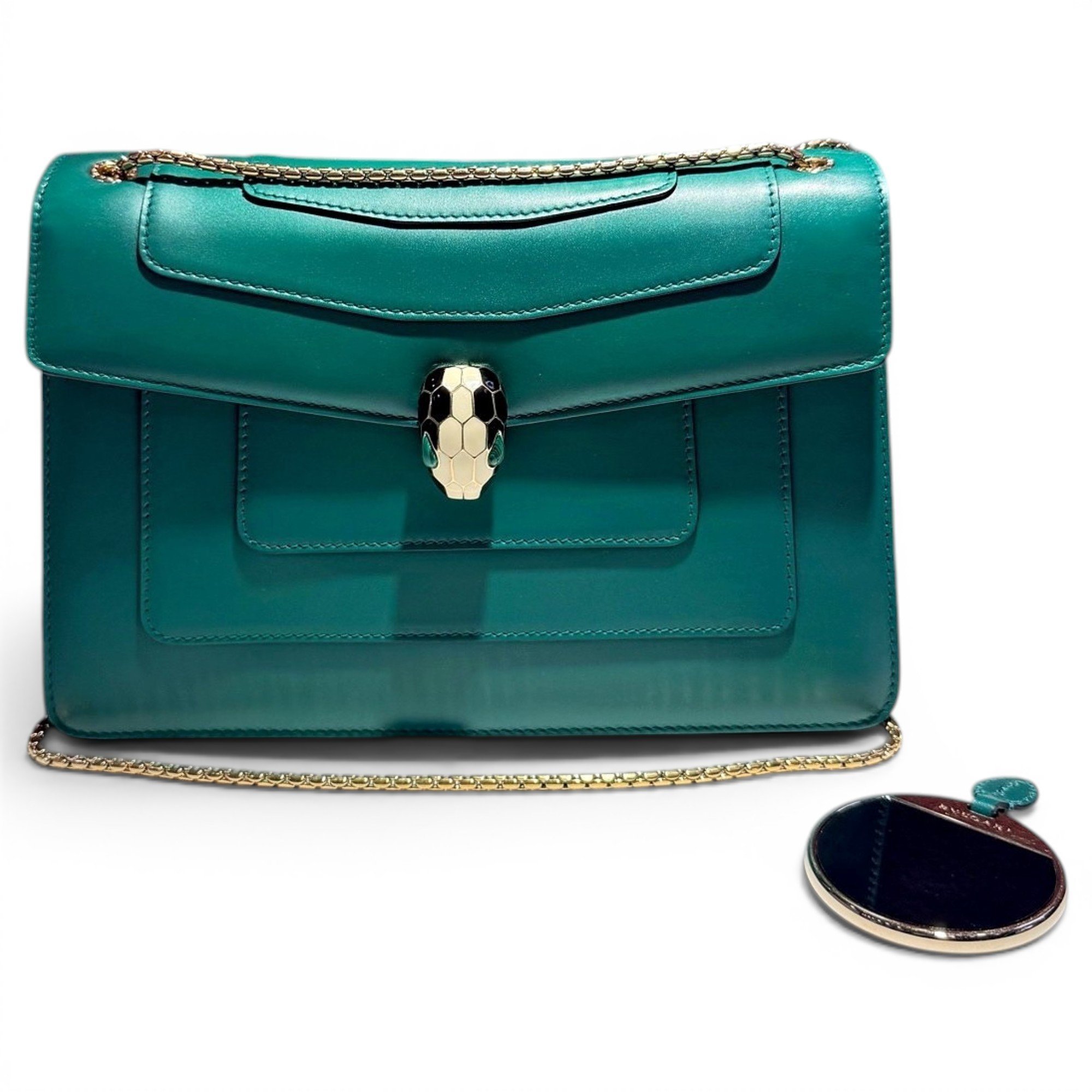 Serpenti leather handbag