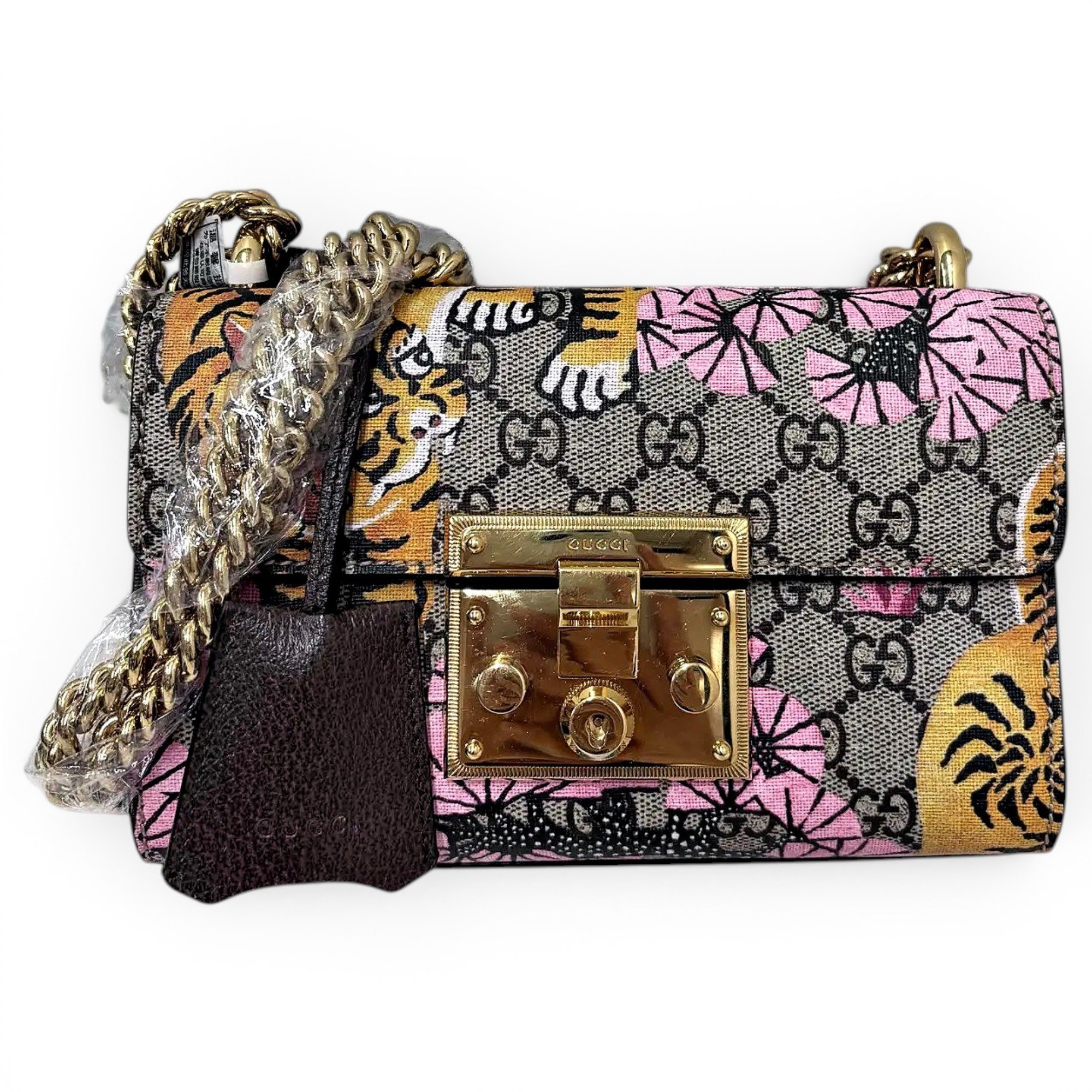 Padlock leather crossbody bag