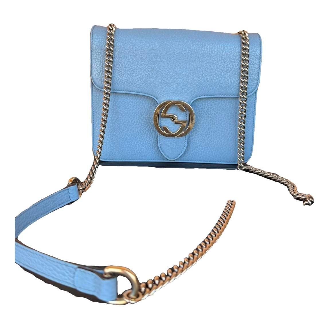 Interlocking leather handbag